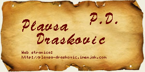 Plavša Drašković vizit kartica
